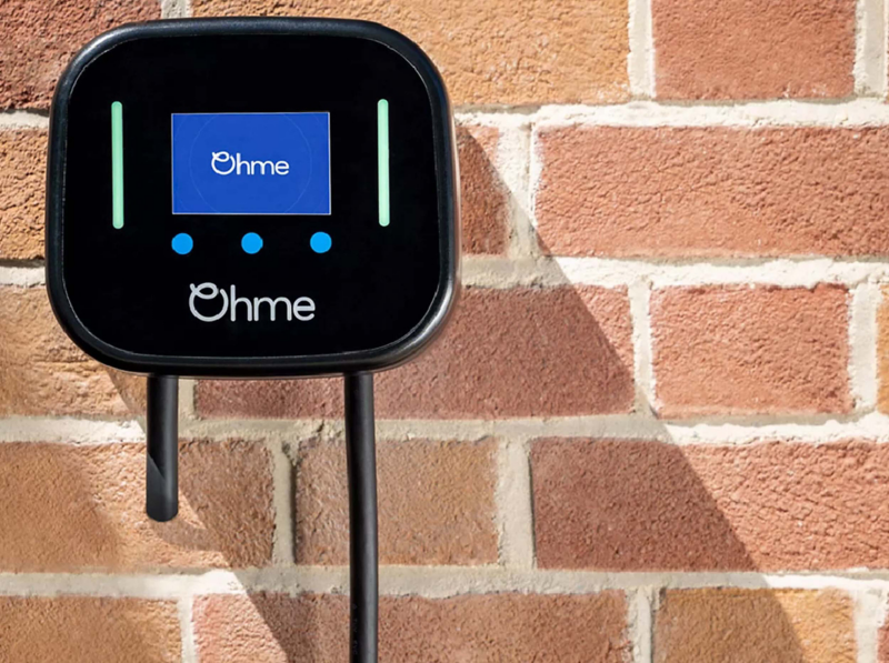 an ohme branded home charger