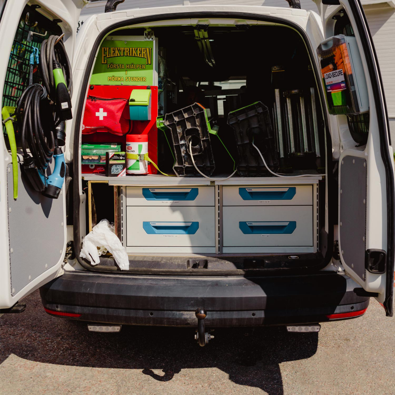 Lastutrymmet i Volkswagen ABT e-Caddy