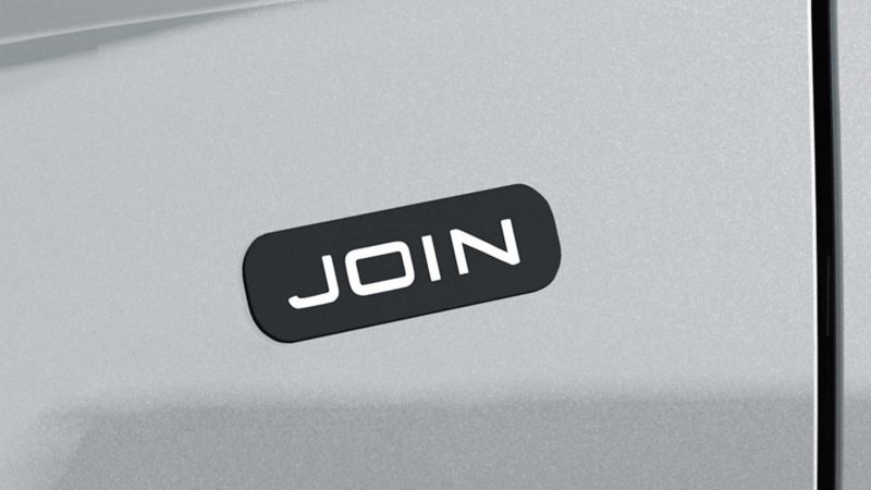 Emblema Join en el exterior de nuevo Vento de Volkswagen. 