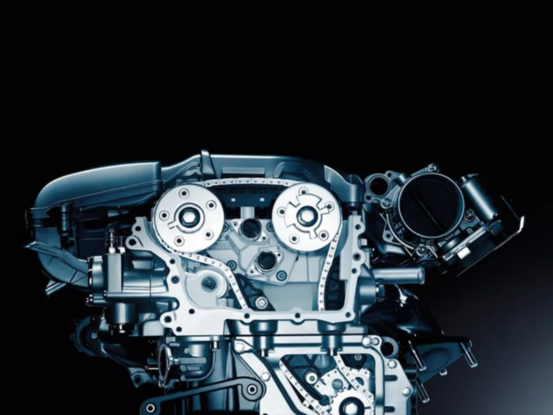 Side view of a TDI engine
