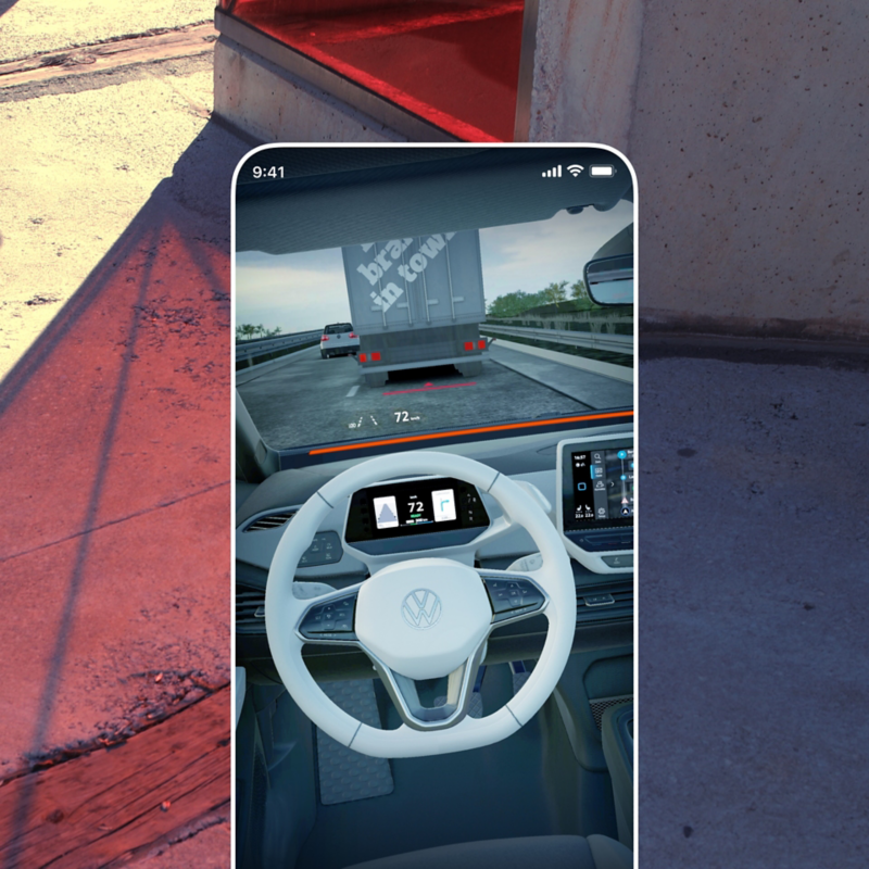 The EV Check App in augmented reality mode