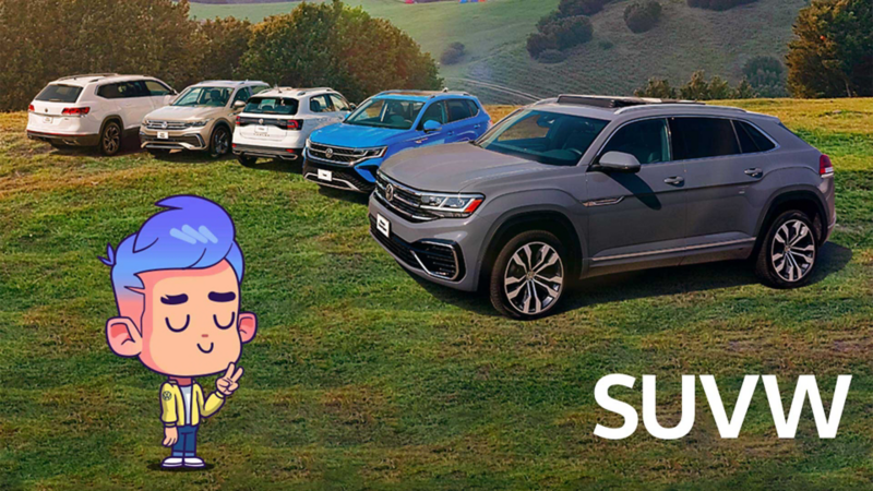 Camionetas SUV. Familia SUVW conformada por Nuevo Nivus, Nuevo Tiguan, Teramont, Cross Sport, T-Cross y Taos.