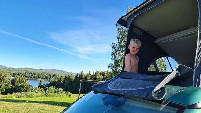 Pop-up tält i VW California