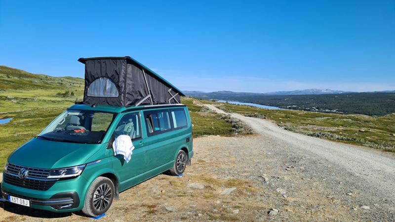 VW California campingbil med popup tält
