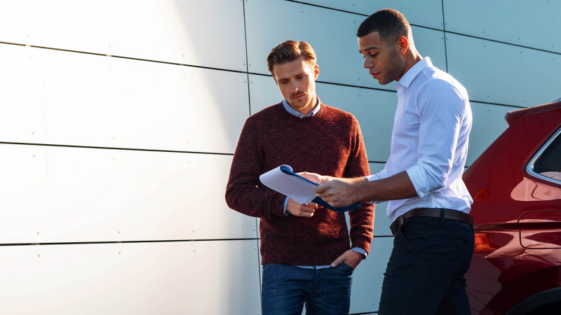 A man at a Volkswagen Retailer