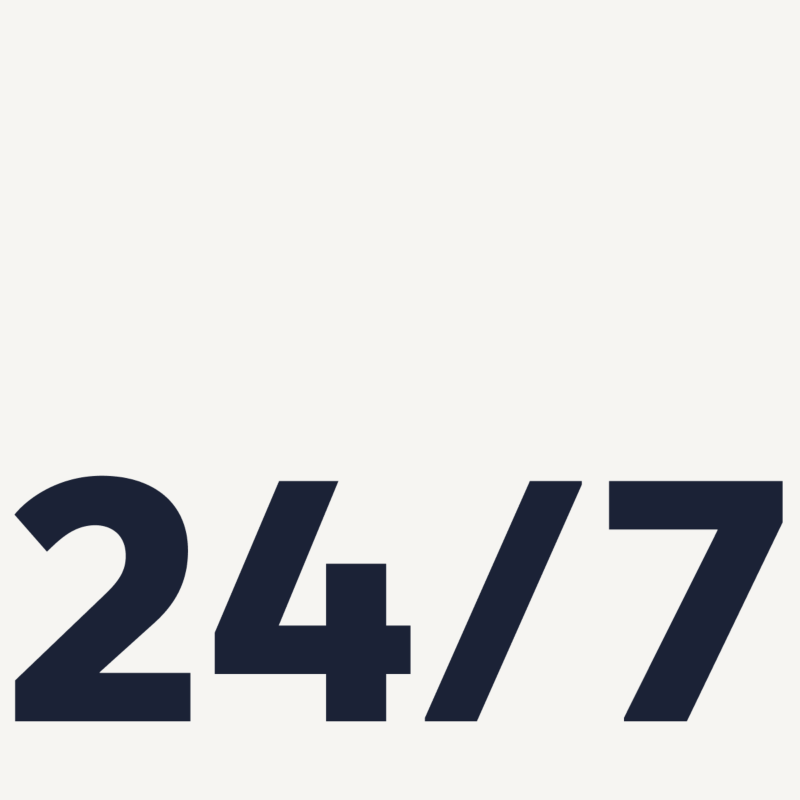 ikona przedstawiająca wartość liczbową 24/7