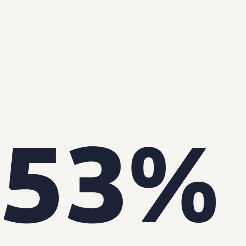 ikona przedstawiająca wartość procentową 53%