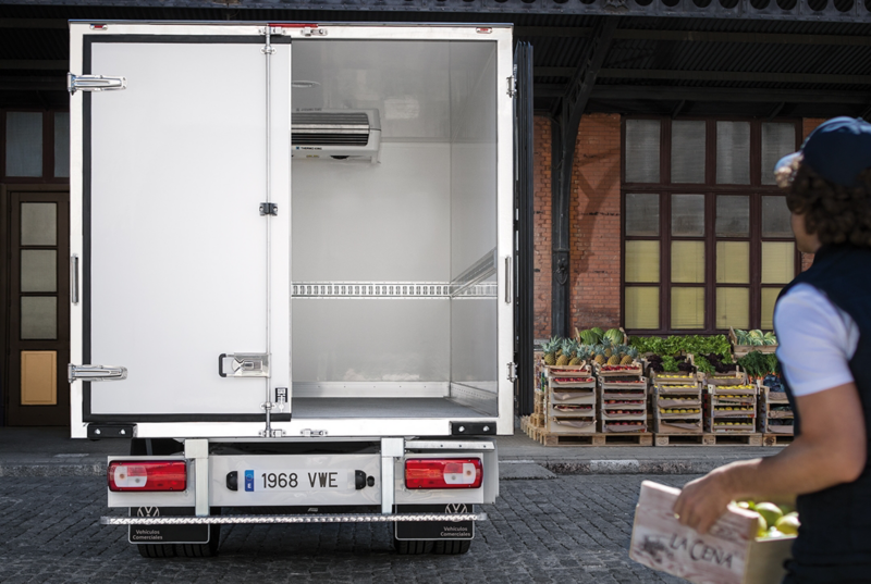 Un primer plano del interior del compartimento de carga del VW Crafter Fresh
