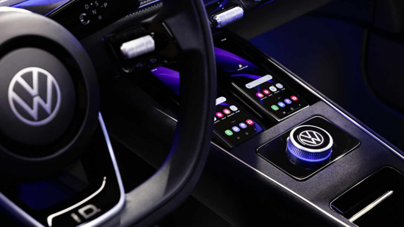 Volante y botones del panel de control de ID. 2all de Volkswagen. 