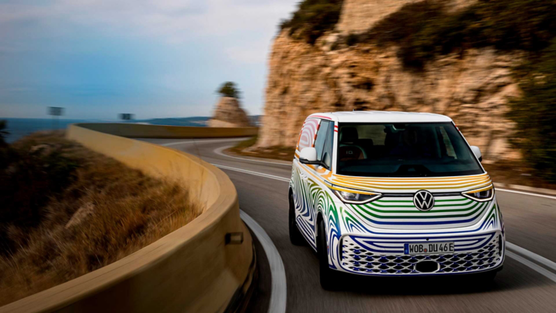 Van eléctrica ID. Buzz. Lanzamiento de vehículo eléctrico de Volkswagen. 