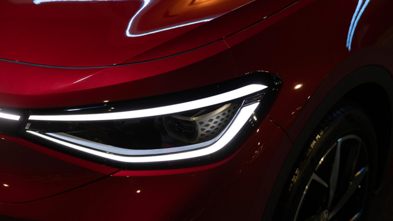 the front headlight of the ID5 GTX 