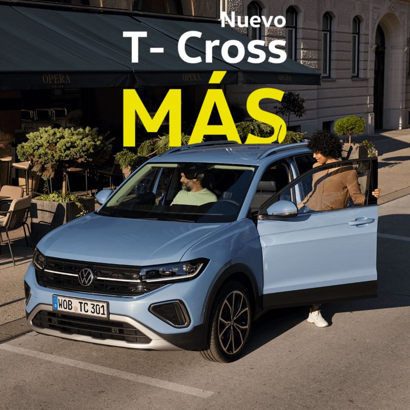 T-Cross con el mensaje de Gama Más de Volkswagen