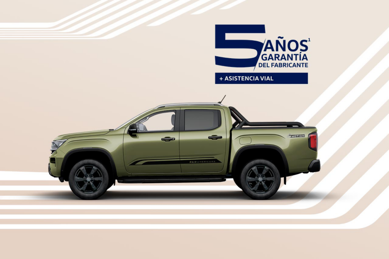 Garantía de fábrica para camioneta tipo pickup Amarok VW 2025