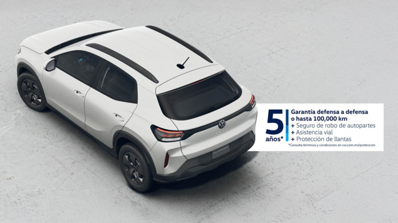 Garantía de 5 años o 100,000 km para SUV Volkswagen Tera 2026.