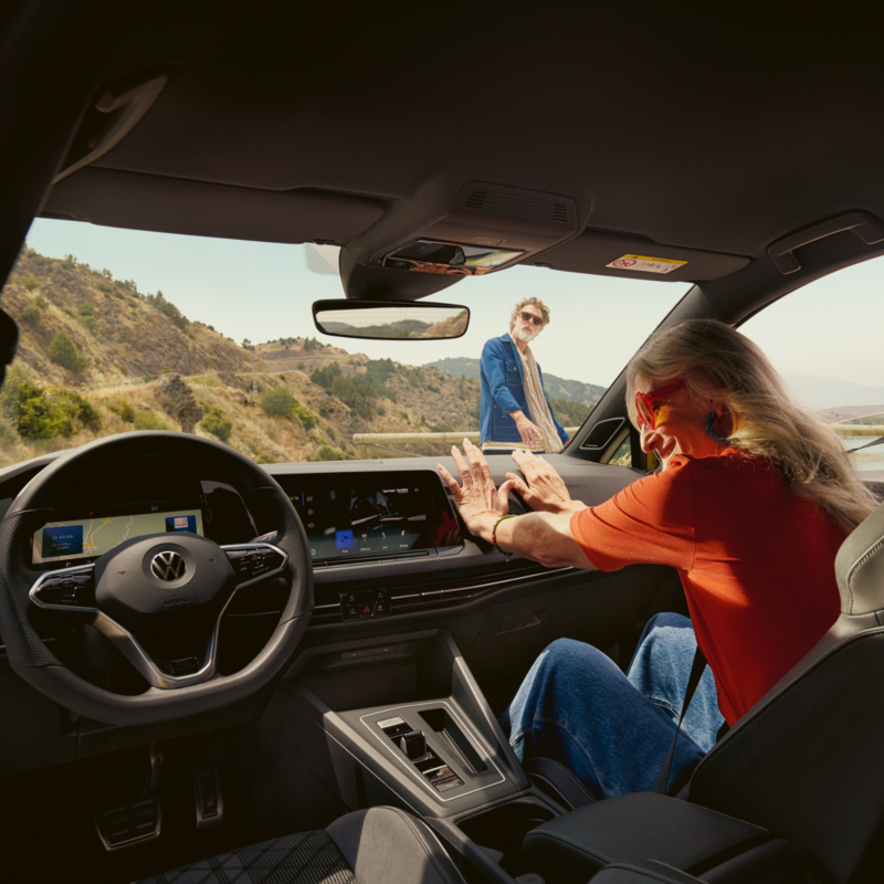 L'intérieur de la Golf avec Innovision Cockpit en option.