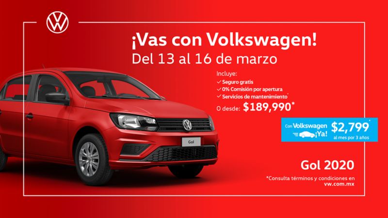 Gol 2020, el auto compacto a precio accesible en ofertas de carros de Volkswagen México
