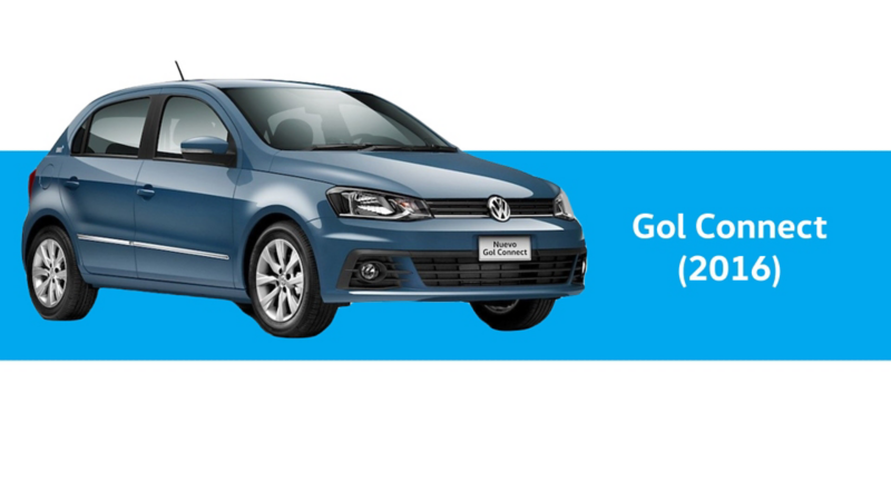 Gol Connect de Volkswagen, año 2016 en color azul