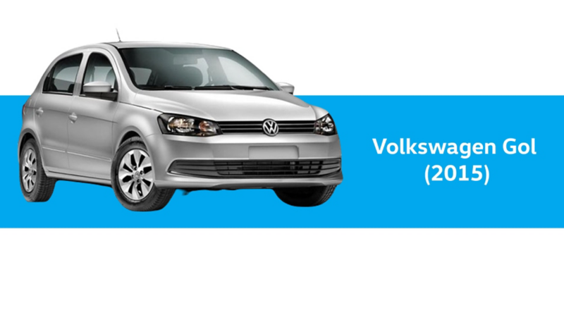 Gol Volkswagen, año 2015 en color plateado