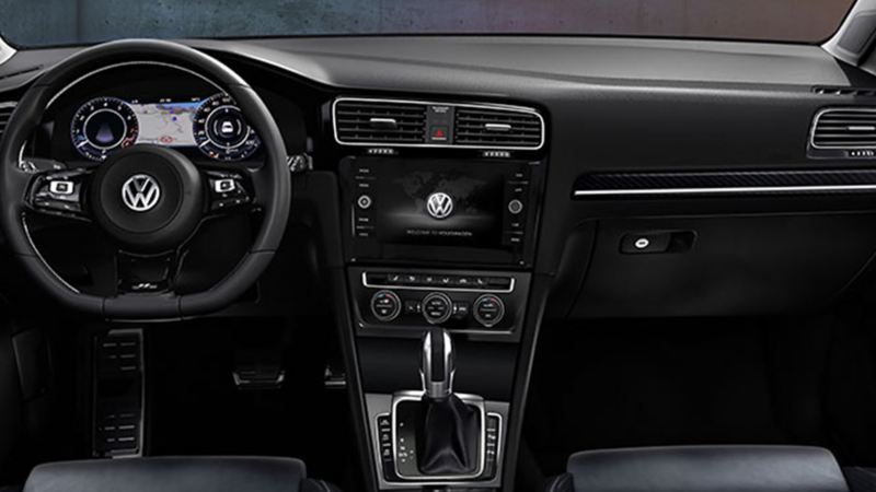 Interior de auto deportivo Golf R de Volkswagen