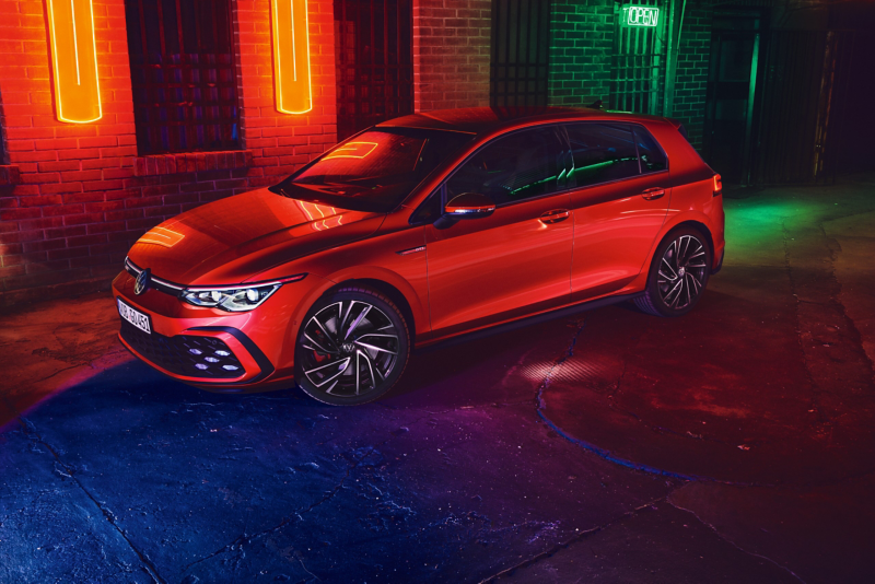 Volkswagen car in alley way with alloy wheels