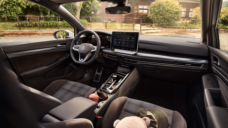 A close-up of a VW Golf