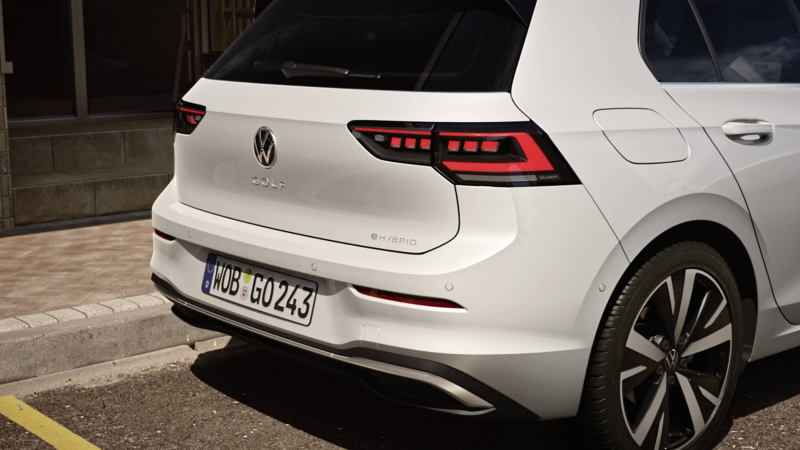 An image of the rear of a VW Golf