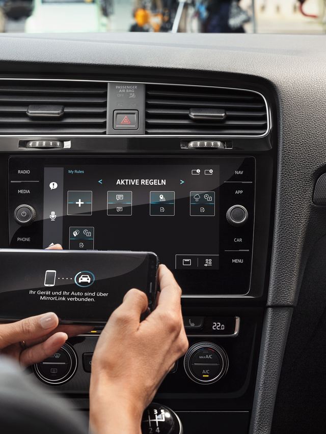The Volkswagen Golf phone connectivity system
