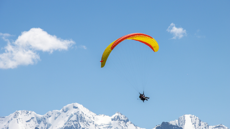 Parapente dans les airs