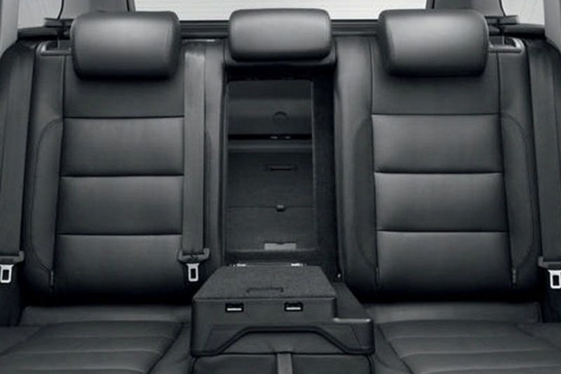Rear passenger seats shot of the Volkswagen Golf Estate.