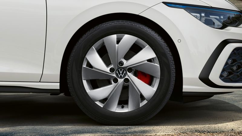 Close up of wheel of Golf GTE