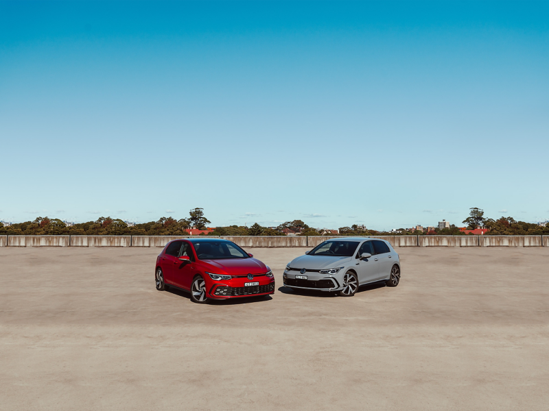 Two Golf models.