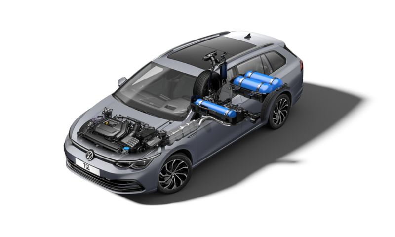 Schematyczne przedstawienie CNG w Volkswagenie