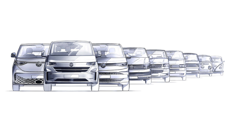 vw transporter generasjoner
