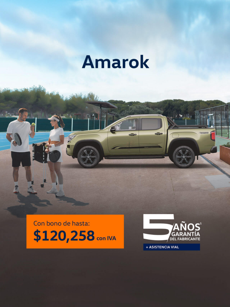Estrena una camioneta pickup VW Amarok a precio especial