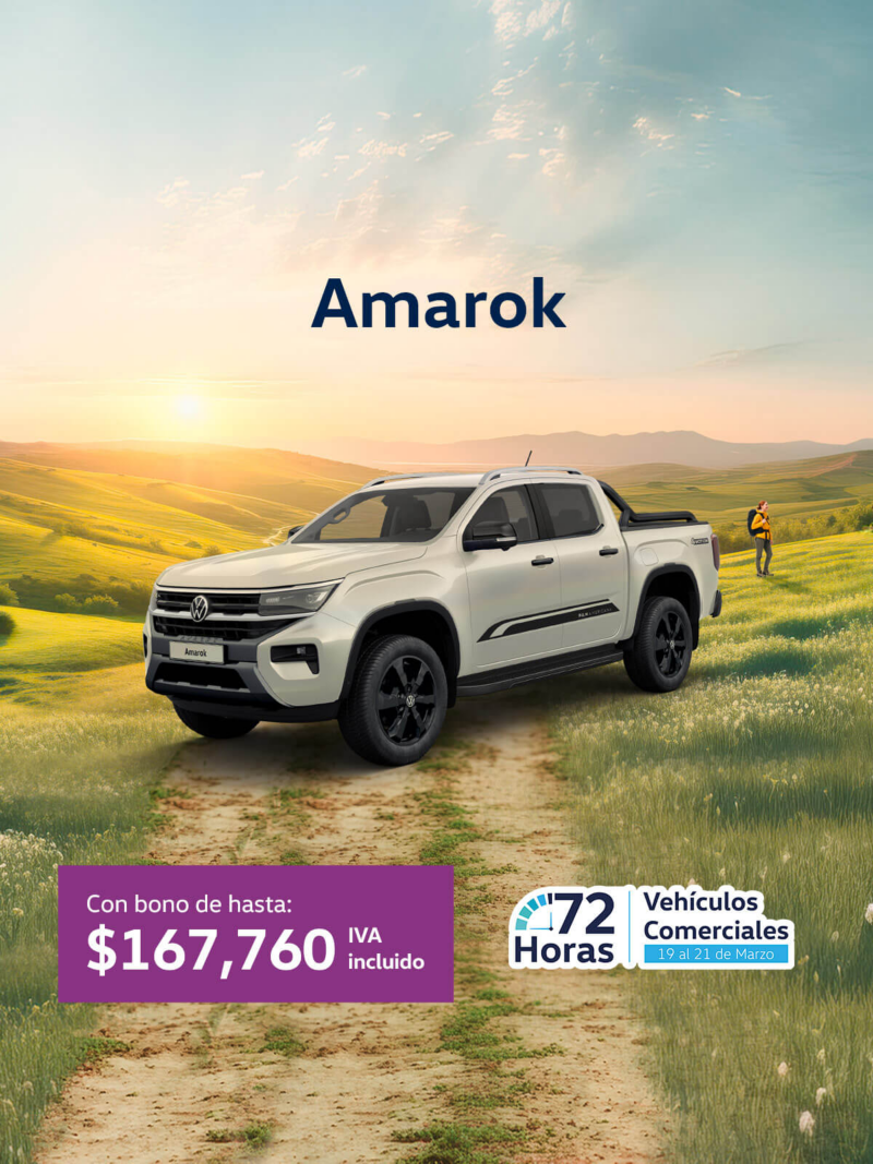 Estrena una camioneta pickup VW Amarok a precio especial