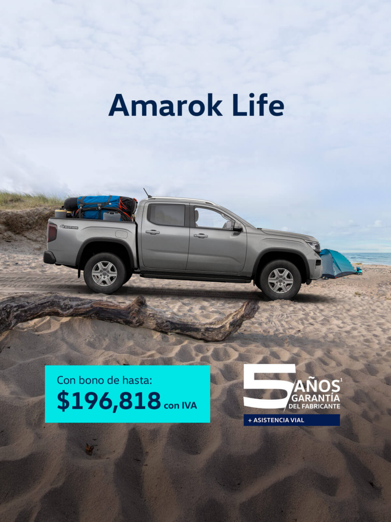 Estrena una camioneta pickup VW Amarok a precio especial