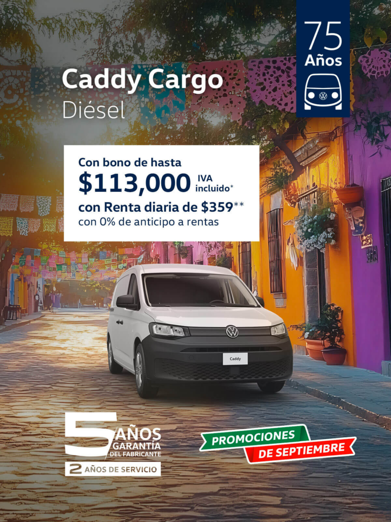 Ofertas de verano Volkswagen, Caddy Cargo a precio promocional