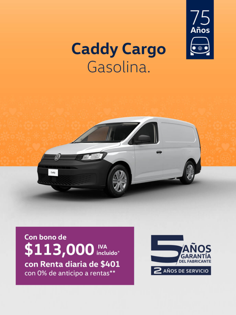 Ofertas de verano Volkswagen, Caddy Cargo a precio promocional