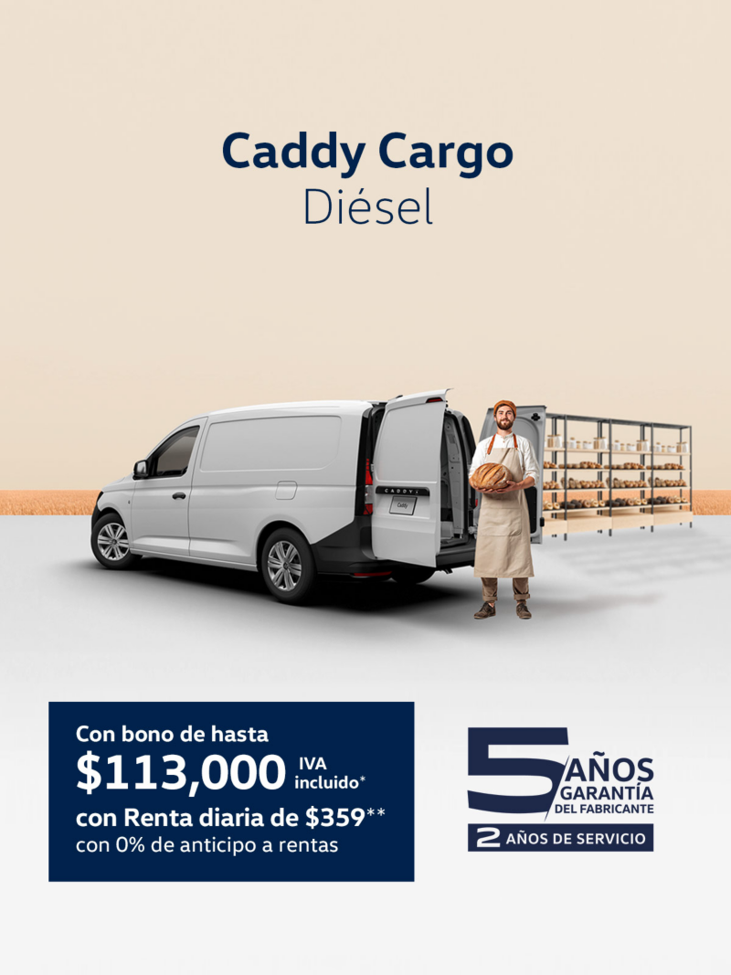 Ofertas de verano Volkswagen, Caddy Cargo a precio promocional