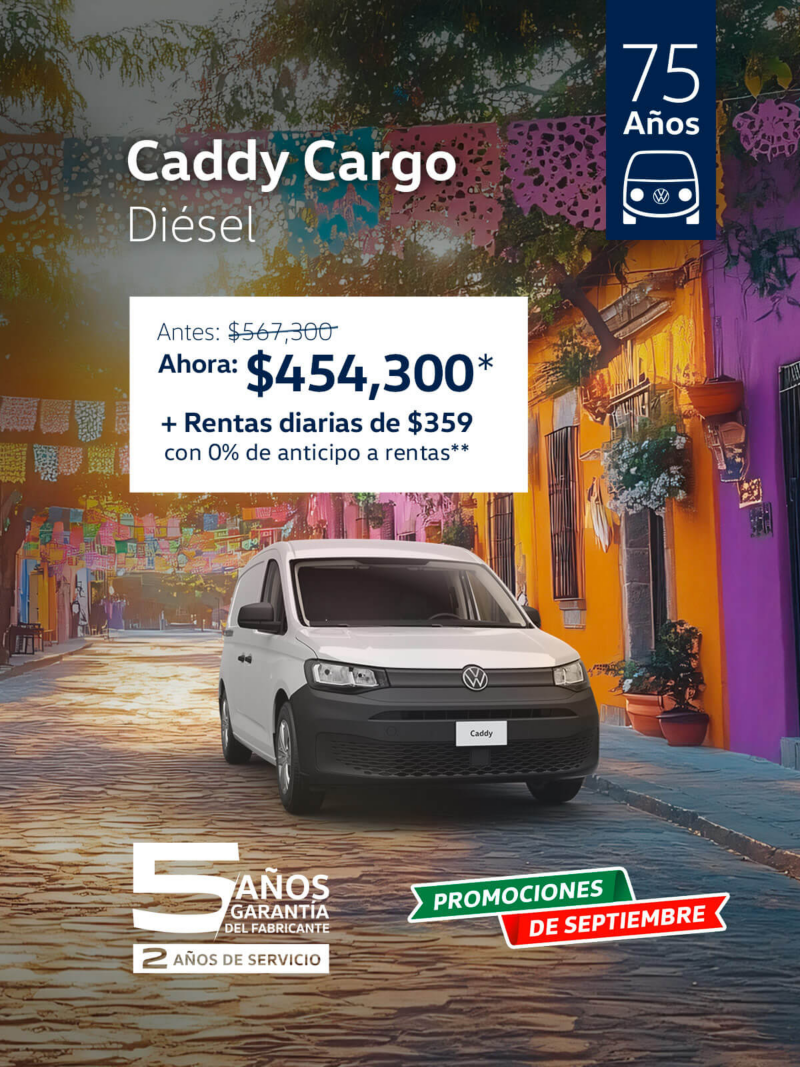 Ofertas de verano Volkswagen, Caddy Cargo a precio promocional