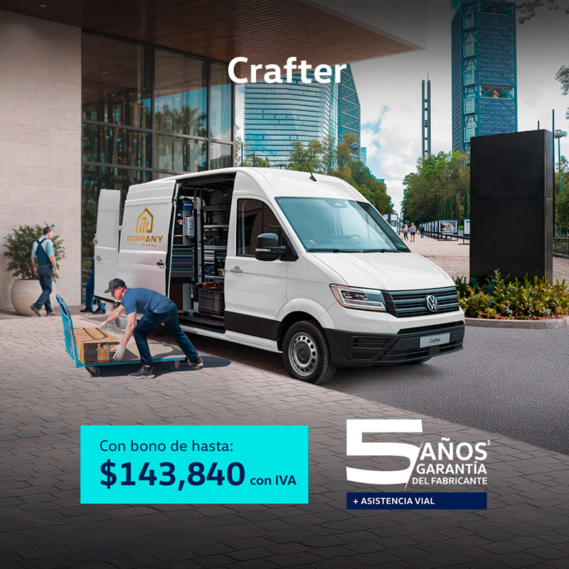 Camioneta de trabajo VW Crafter Van en promoción