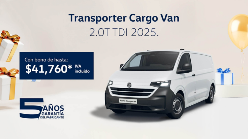 Promoción VW Nuevo Transporter Cargo Van a precio especial