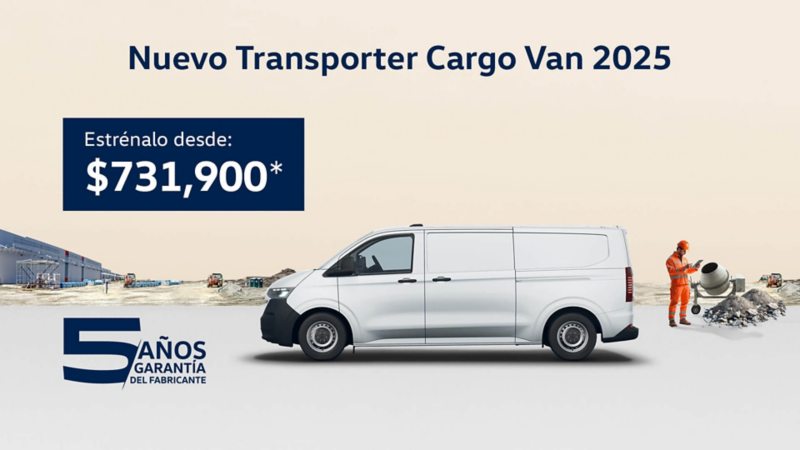 Promoción VW Nuevo Transporter Cargo Van desde $731,900