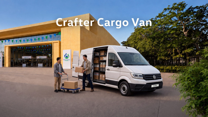 Camioneta de trabajo VW Crafter Van en promoción julio 2026
