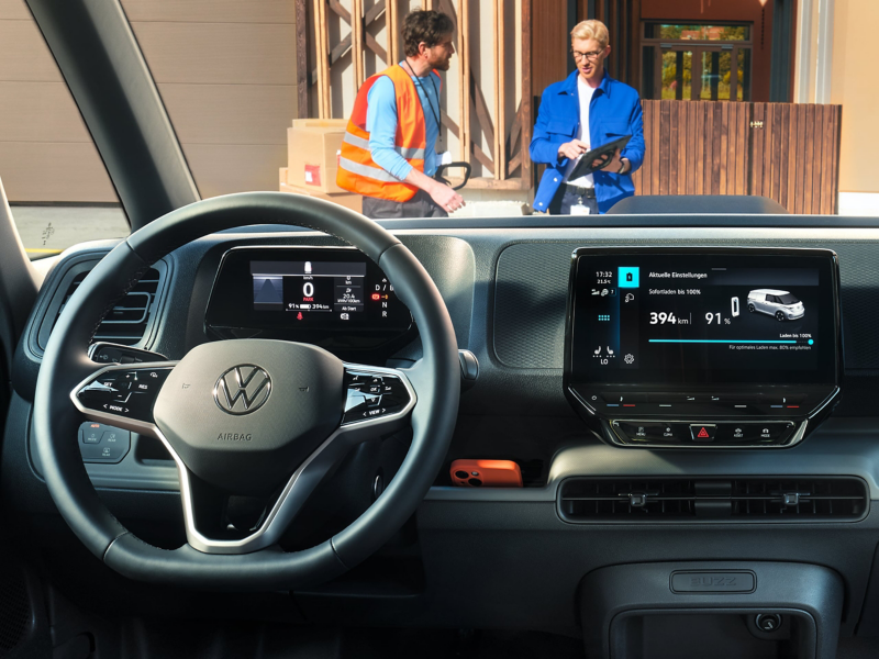 Image showing the internal cockpit dashboard of the ID. Buzz Cargo. 