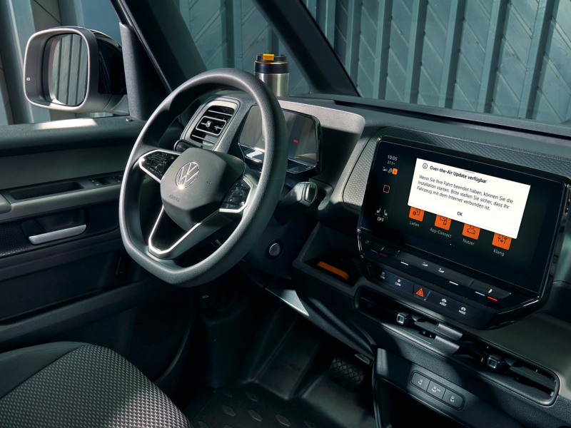 Image showing the internal cockpit dashboard of the ID. Buzz Cargo. 