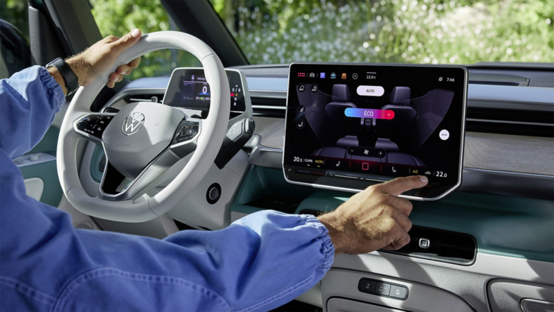 La pantalla digital del VW ID. Buzz
