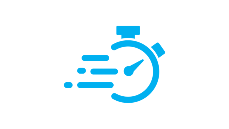 Un icono que muestra una reloj haciendo un efecto de que se acaba el tiempo