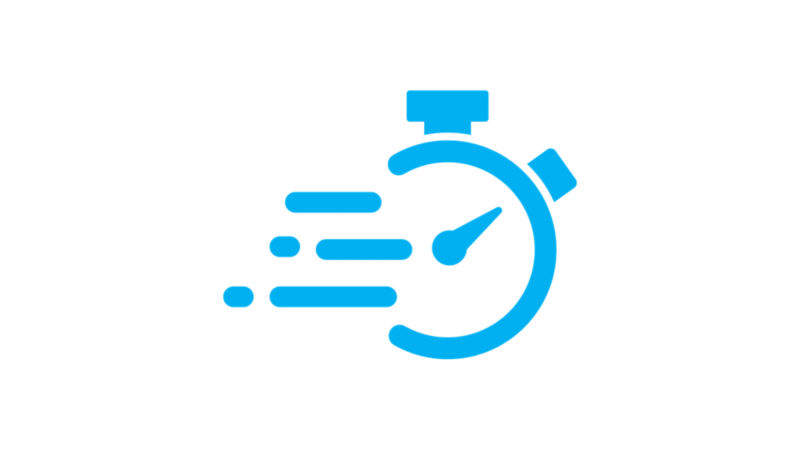 Un icono que muestra una reloj haciendo un efecto de que se acaba el tiempo