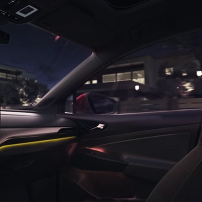 ID. 4 Pro interior display at night